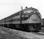 unique and highly individualistic late 1940's original polychromatic carved wood hand-painted american streamlined style f3 locomotive promotional display piece