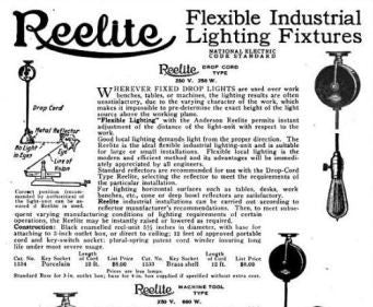 original oversized c. 1920's vintage american industrial appleton "reelite" drop-down lamp with green porcelain enameled reflector