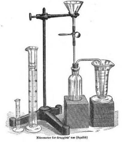 original early 20th century antique american pharmacy or research laboratory medium-sized pressed glass conical-shaped measure with lightly etched markings