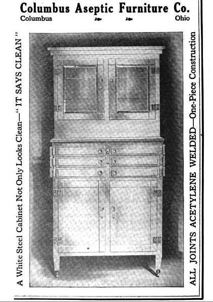 hard to find and highly desirable early 20th century american hospital operating room refinished steel instrument cabinet