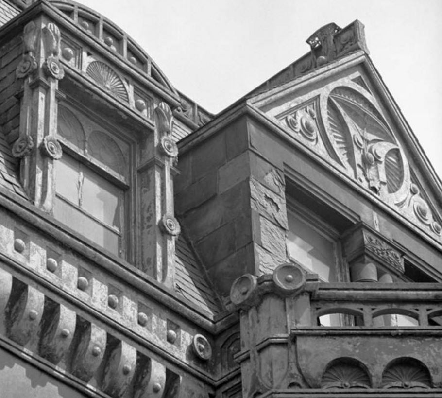 well-executed recast of and original museum-quality 1884 louis h. sullivan-designed interior louis frank residence light fixture cast plaster ceiling medallion