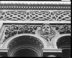 19th century louis sullivan-designed exterior schiller building facade terra cotta block featuring richly embellished and highly detailed foliage