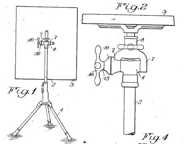 hard to find original antique early 20th century american industrial three-legged freestanding "peerless" drafting table base with custom zebra wood display box