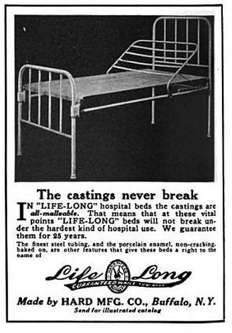 early 1940's american machine age streamlined cold-rolled brushed steel "life-long" brand hospital side table with single sliding drawer containing original wrought brass pull