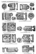 original fully functional 19th century ornamental cast brass saloon adams-westlake saloon door rimlock and matching keeper