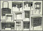 brushed and sanded bare metal stationary depression era american industrial cold-rolled steel simmons multi-drawer dresser supported by tubular legs