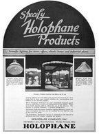 original c. 1918-22 american industrial model "2110-v.f." self-contained reflector-refractor holophane prismatic glass pendant light