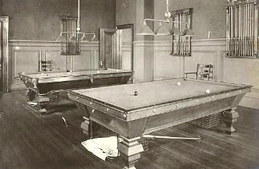 rare early 20th century mission style billiard hall ceiling fixture with cased green glass shades