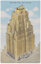 original and completely intact american depression era double-sided new yorker hotel hanging interior lobby illuminated "elevator" sign with nicely aged brass housing