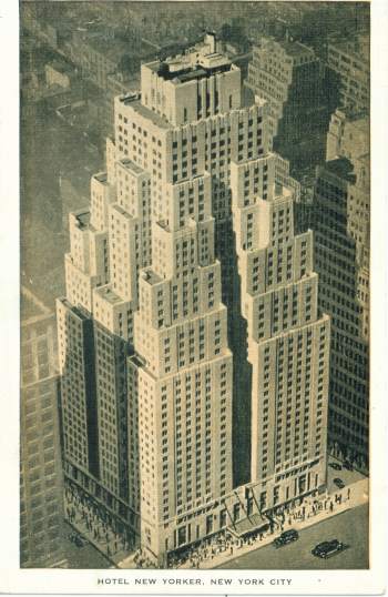 original and completely intact american depression era double-sided new yorker hotel hanging interior lobby illuminated "elevator" sign with nicely aged brass housing