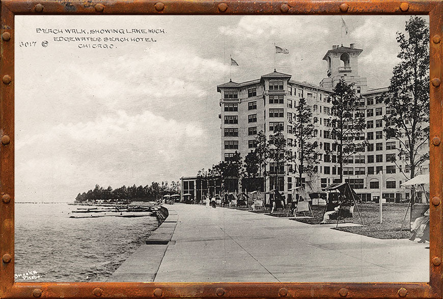 two nearly identical 1920's all original art deco salvaged chicago edgewater beach hotel guestroom key fobs