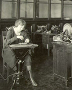 early 1920's vintage american industrial "edison-dick" illuminated mimeoscope with three-legged cast iron base