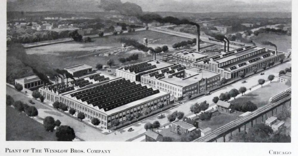 original late 19th century winslow brothers company interior plymouth building staircase riser fragment with ornamental cast iron manufacturers plaque