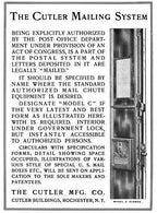 fantastic early 20th century ornamental copper-plated cast iron reliance building lobby "cutler" mail collection box with hinged door