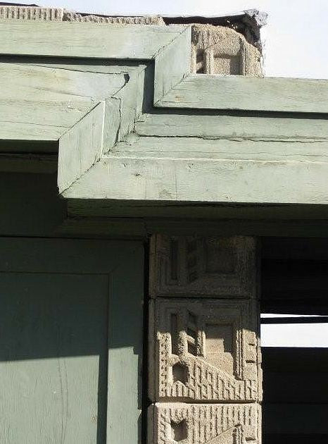 original c. 1924 hollywood hills samuel and harriet freeman house geometric textile block salvaged from the exterior facade during extensive renovations