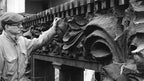 19th century louis sullivan-designed exterior schiller building facade terra cotta block featuring richly embellished and highly detailed foliage