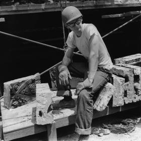 historically important late 19th century american unrestored exterior louis h. sullivan designed chicago stock exchange building facade terra cotta fragment