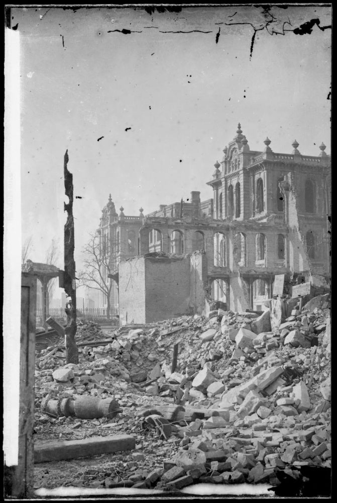 authentic c. 1872 antique american intricately designed ornamental cast or struck bronze great chicago william e. barber-designed "fire medal"