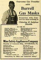 original and largely intact early 1940's american industrial chemical plant chlorine gas mask with original reinforced storage case