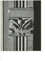 historically important john edelmann-designed levi strauss house carved walnut interior residential plinth block