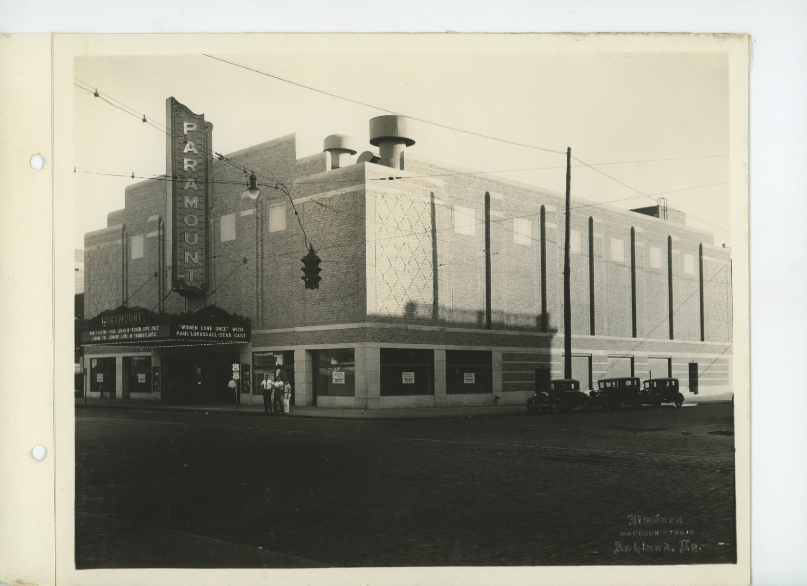 original set of 8 x 10 photographic prints of rapp and rapp's paramount theater located in ashland, kentucky