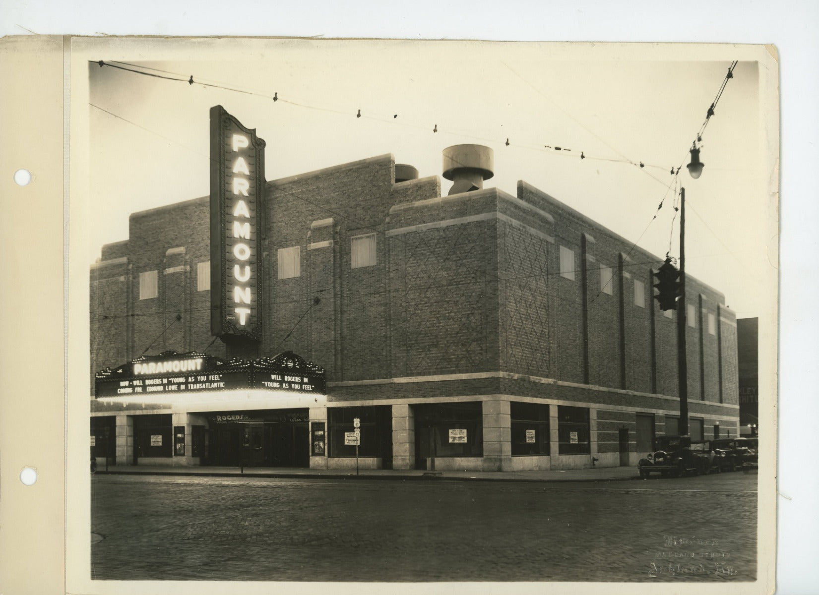original set of 8 x 10 photographic prints of rapp and rapp's paramount theater located in ashland, kentucky