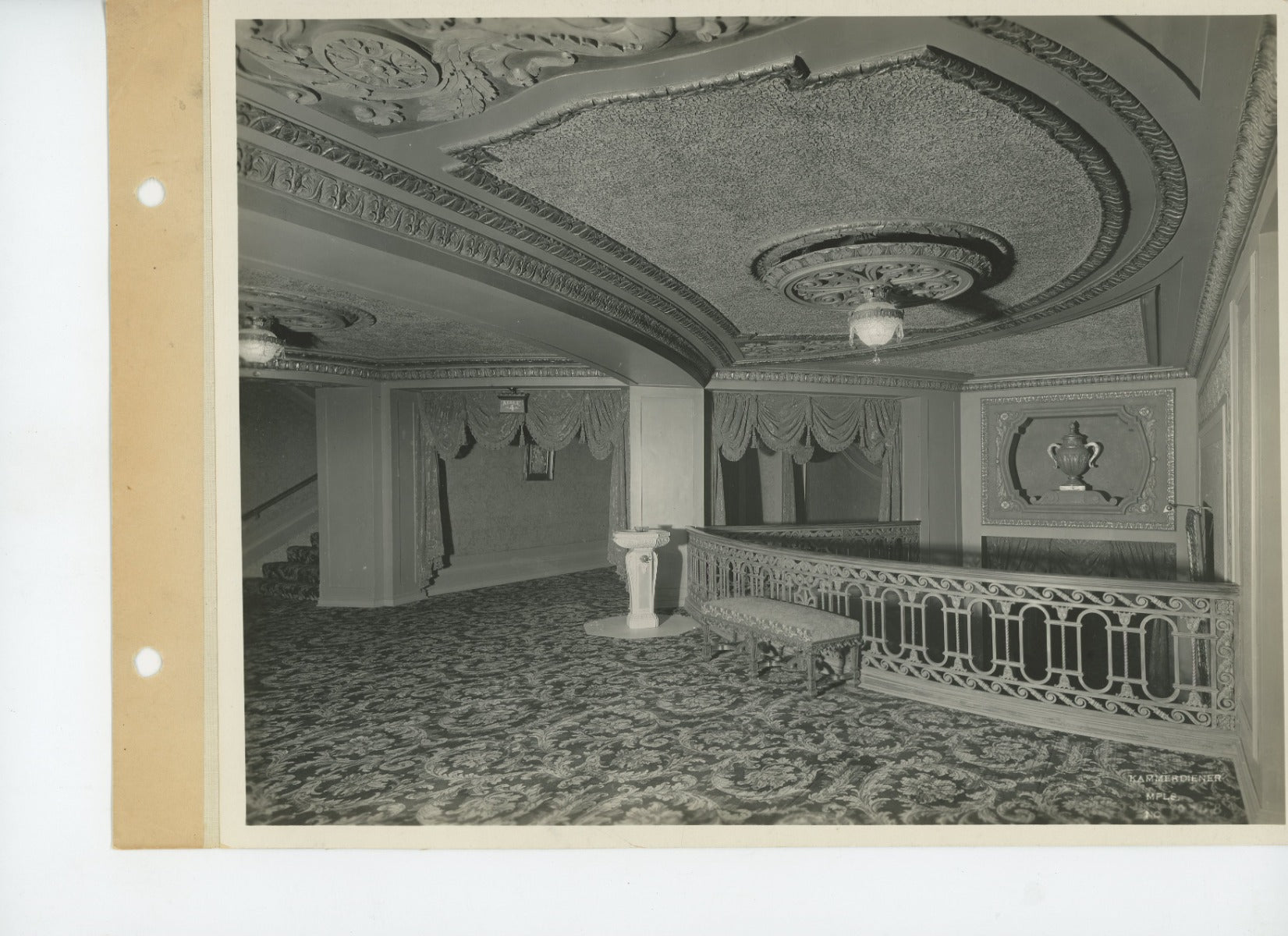 complete set of original 1928 linen-backed photographic prints of the minnesota theater designed by by the architectural firm of graven and mayger