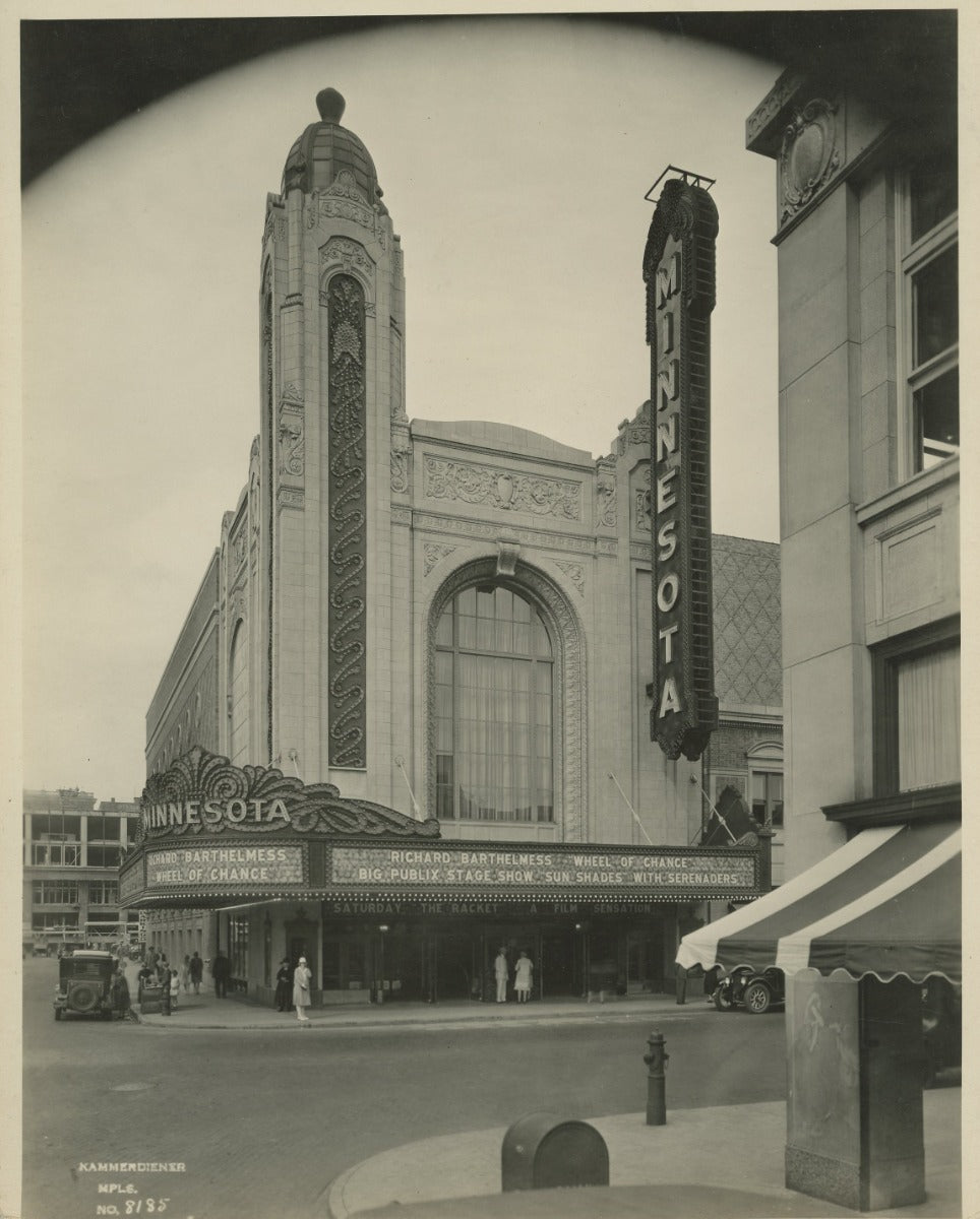complete set of original 1928 linen-backed photographic prints of the minnesota theater designed by by the architectural firm of graven and mayger