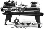 two matching early 20th century original and intact antique american industrial low-lying factory machine shop lathe bases with embossed manufacturer markings