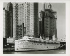 group of early 20th century kaufamnn and fabry silver gelatin prints of chicago buildings, boats, and bridges