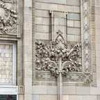 historically important louis h. sullivan-designed 1914 glazed terra cotta ornament salvaged from the home building association bank