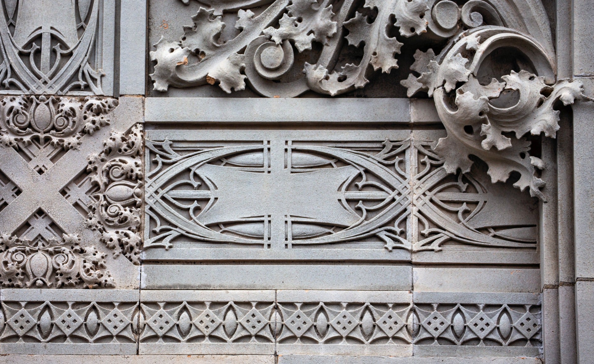 largely intact original louis h. sullivan-designed 1914 home building association bank exterior terra cotta panel
