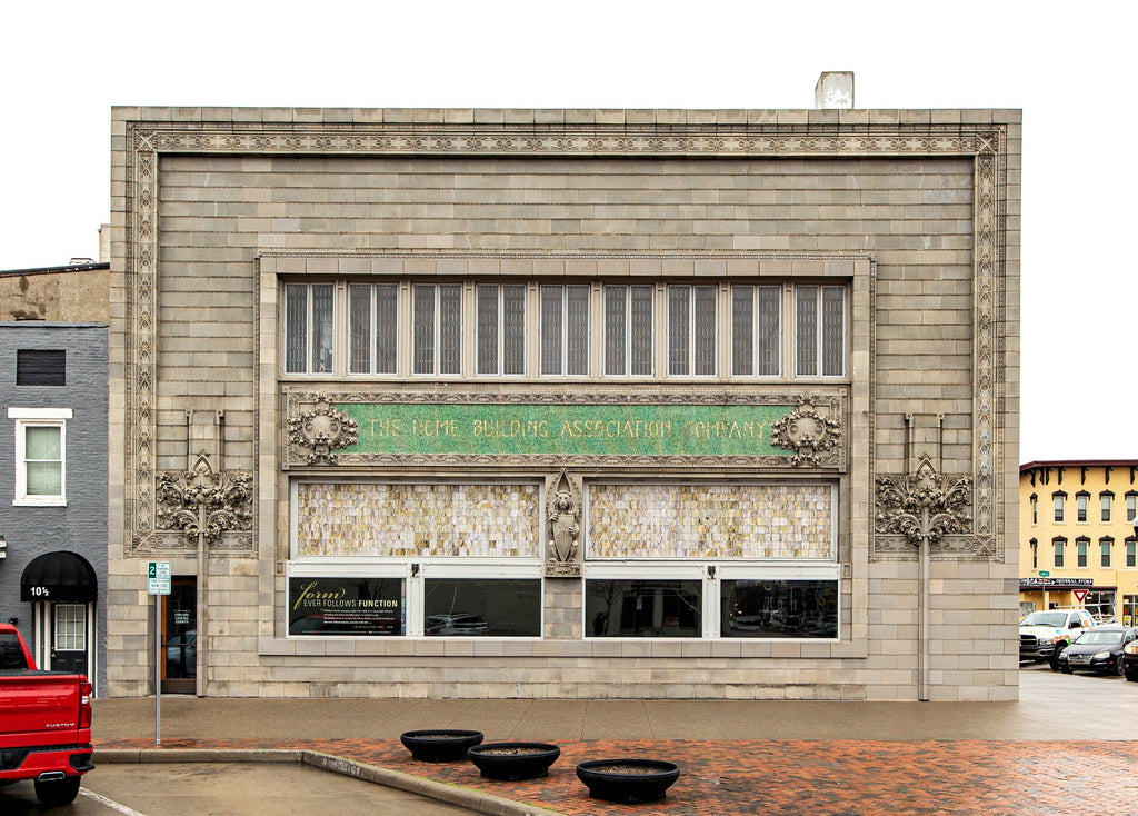 historically important louis h. sullivan-designed 1914 glazed terra cotta ornament salvaged from the home building association bank