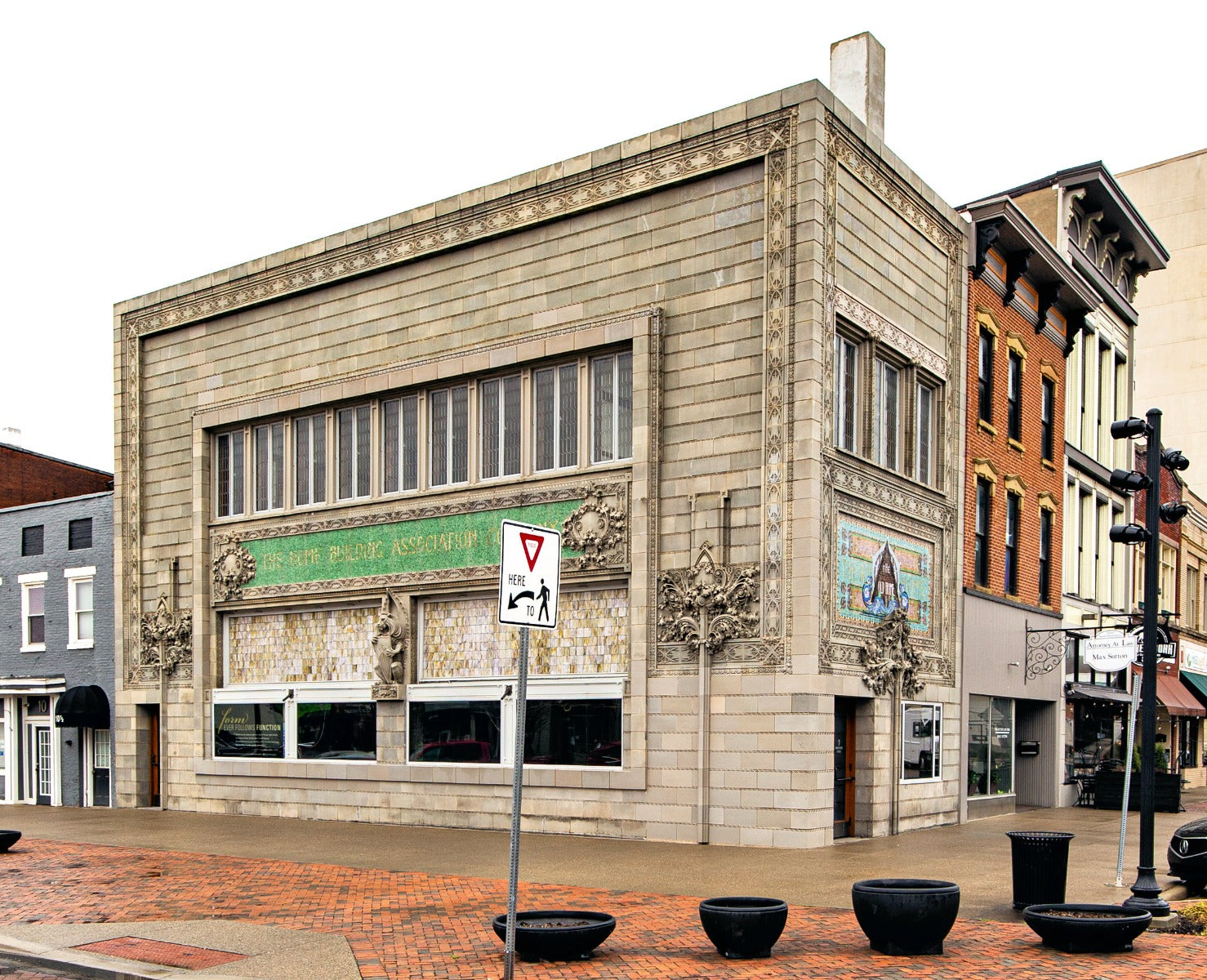 historically important louis h. sullivan-designed 1914 glazed terra cotta ornament salvaged from the home building association bank