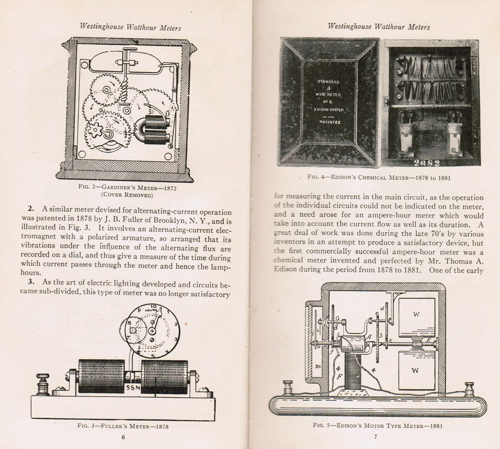 rare softcover “handbook of Westinghouse watthour meters” published for westinghouse electric & manufacturing co., newark, new jersey.