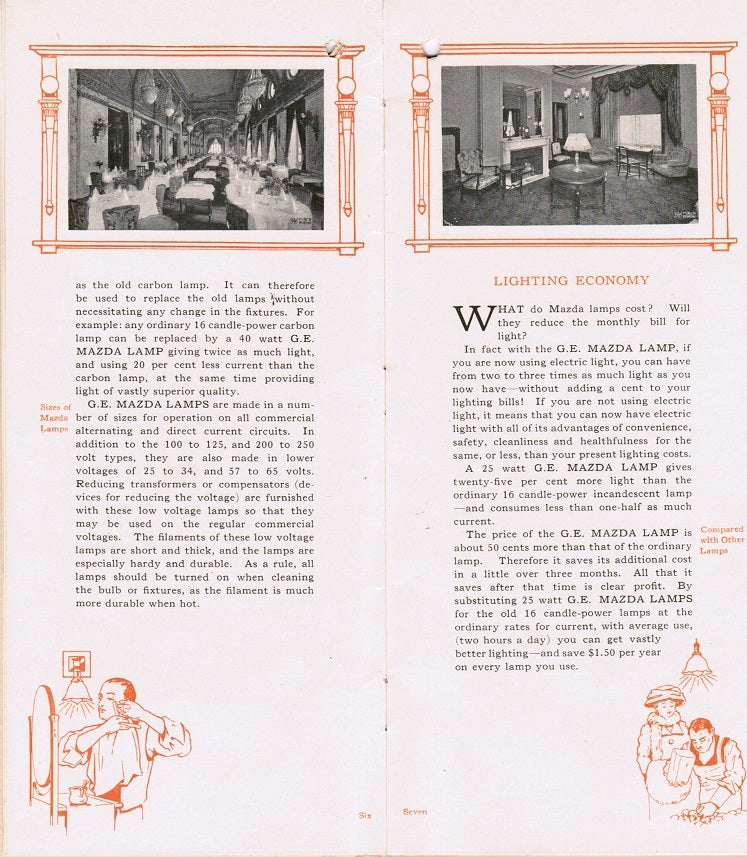 rare softbound brochure titled “a new era in lighting” published in 1911 for general electric