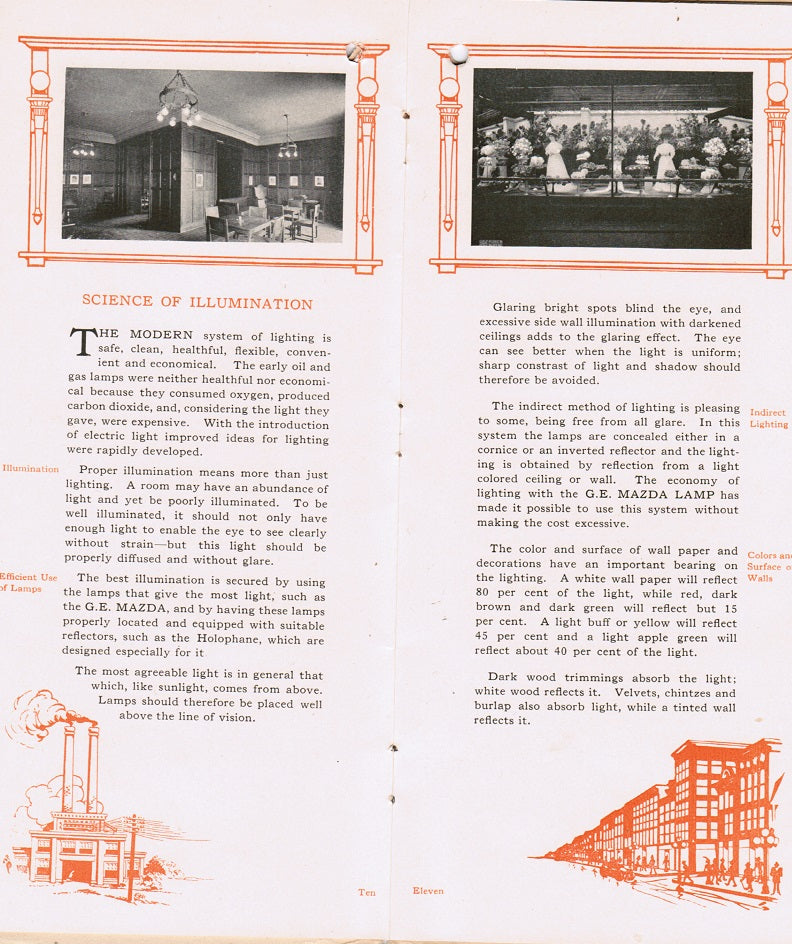 rare softbound brochure titled “a new era in lighting” published in 1911 for general electric