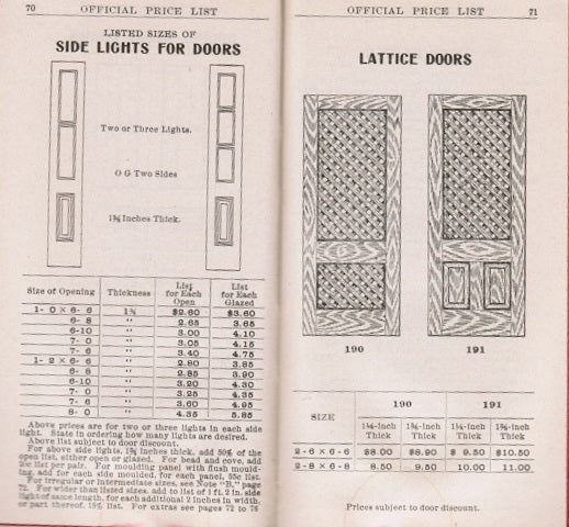 rare pocket-size 1908 salesman’s catalog of “sash, doors, mouldings” published by shattock & mckay co. in chicago, for south side millwork co. in milwaukee, wisconsin