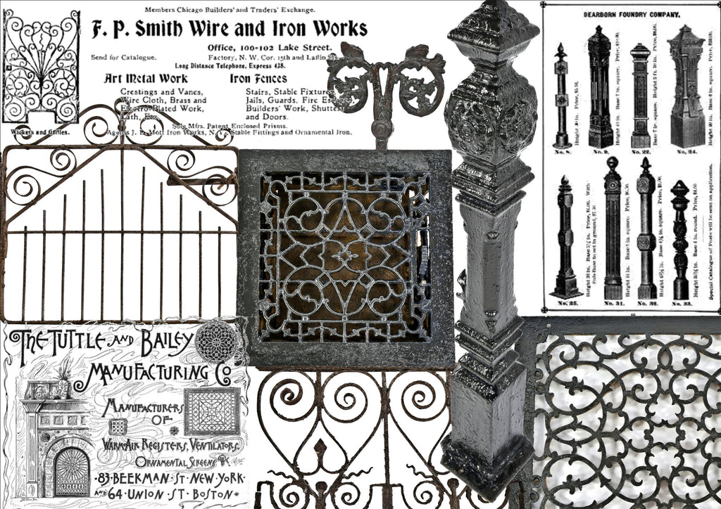 single all original freestanding salvaged chicago ornamental black enameled cast iron residential newel post with pyramidal-shaped top