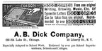 early 1920's vintage american industrial "edison-dick" illuminated mimeoscope with three-legged cast iron base