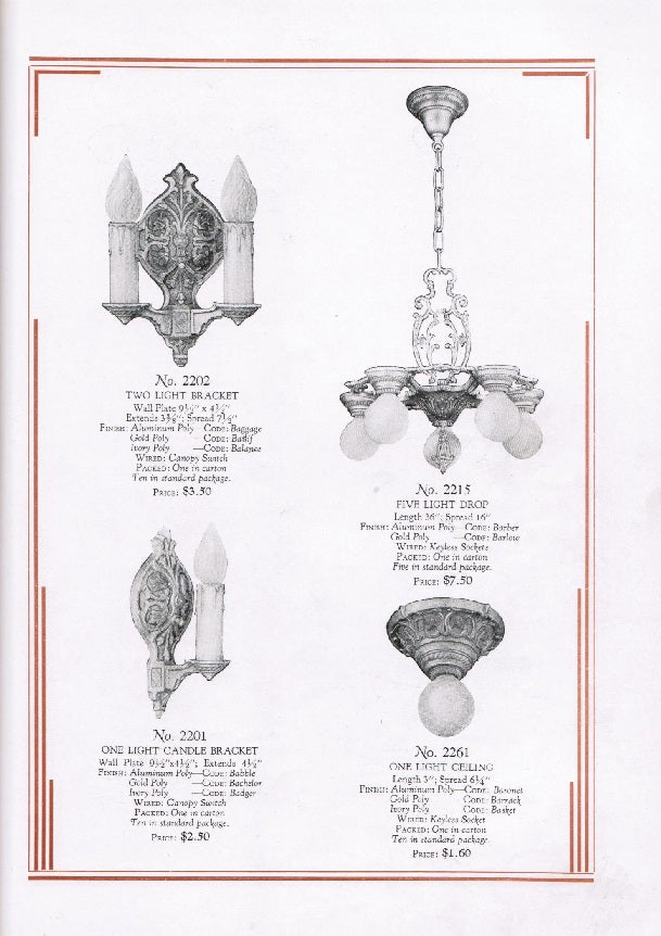 highly illustrated early 20th century markel electric products artistic lighting equipment catalog
