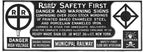 highly desirable original american depression era antique industrial safety first substation "high voltage" porcelain enameled die cut steel steel