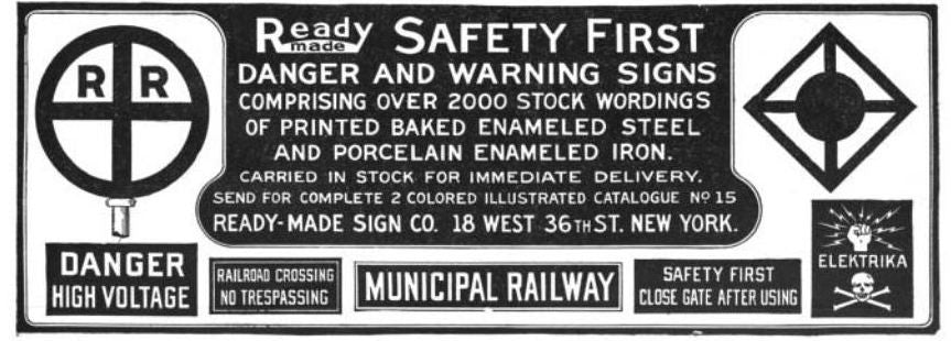 c. 1950's vintage american industrial single-sided cold-rolled steel cherry red enameled "high voltage" factory cautionary sign