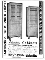 c. 1920's vintage american medical "columbia sani-steel" mobile va hospital supply cabinet with original casters