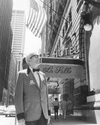 historically-important original holabird and roche-designed lasalle hotel monogrammed cast brass guestroom doorknob