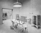 hard to find original early american medical hospital operating room double basin wash stand with original three-legged base