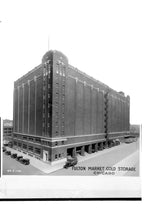 rare one of a kind depression era fulton market cold storage building single-sided reverse painted glass business lobby directory