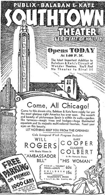 important rapp and rapp-designed two toned orange-glazed exterior southtown theater terra cotta panel