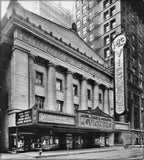 c. 1922 historically important monogrammed theater cast iron seat plaque removed from the non-extant mcvickers theater prior to demolition in 1985