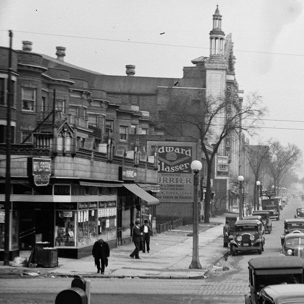 original and intact late 1920's american antique black enameled ornamental cast iron spanish revival style sheridan theater interior lobby staircase baluster panel